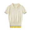 Professional Knitted Breathable T-Shirt — Cream White