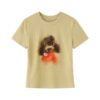 Watercolor-Style Puppy Print T-Shirt — Tawny