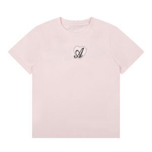 Chic Rhinestone-Embellished T-Shirt – Pink