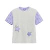 Light Purple Color-Block T-Shirt With Star Print
